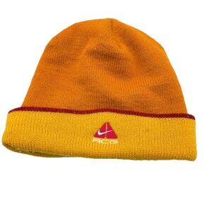 帽子 Nike acg ear flap beanie Y2K vintage USED】00's NIKE ACG EAR FLAP BORDER KNIT BEANIE
